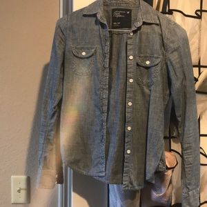American Eagle Denim Blouse